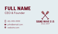 Wood Canoe Paddle  Business Card