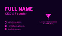Pink Cocktail Lettermark Business Card Design