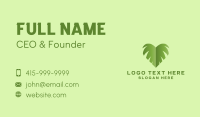 Green Leaf Heart Business Card