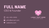 Pink Heart House Business Card