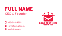 Red Mail Crown Business Card Design