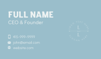 Elegant Round Lettermark Business Card Design