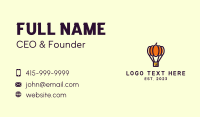 Pumpkin Hot Air Balloon Business Card