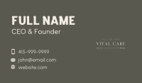 Feminine Stylist Wordmark Business Card