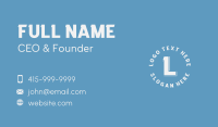 White Innovation Letter Business Card