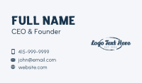 Generic Clothing Wordmark Business Card Design