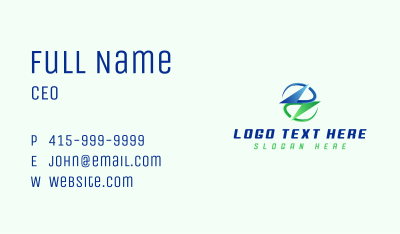 Lightning Electricity Power Business Card Image Preview