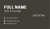 Classic Professional Business Business Card