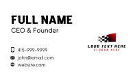 Motorsport Flag Racing Business Card