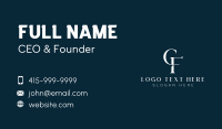 Elegant Monogram C & F Business Card