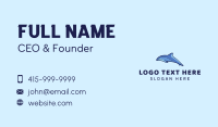 Swimming Blue Dolphin Business Card Design