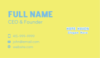 Toddler Parenting Childcare Business Card