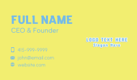 Toddler Parenting Childcare Business Card