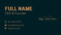 Vintage Boutique Wordmark Business Card