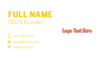 Boy Business Card example 3