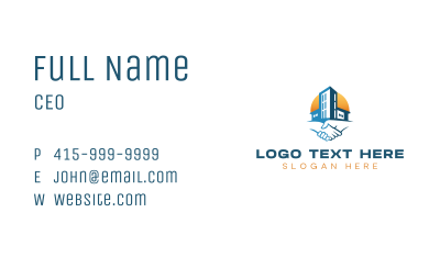 Building Real Estate Deal Business Card