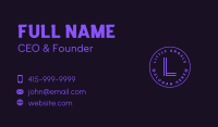 Purple Digital Media Letter  Business Card