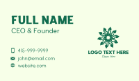 Decorative Green Leaf Business Card Design