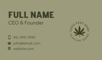 Organic Marijuana Leaf Business Card