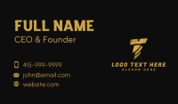 Lightning Screw Letter T Business Card