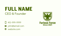 Green Eagle Crest Business Card Image Preview