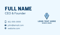 Letter V Construction  Business Card Design