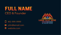Fire Ice Temperature Business Card