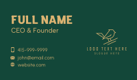 Gold Deluxe Bird Business Card