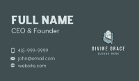 Silver Knight Warrior Business Card Image Preview