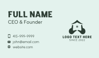 Real Estate Roof Hand  Business Card Design