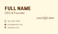 Cowboy Business Card example 2