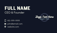 Cursive Nautical Rope Wordmark Business Card Design