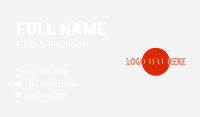 Startup Clothing Business Business Card