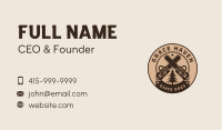 Chainsaw Woodwork Badge Business Card