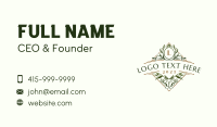 Botanical Leaf Garden Business Card