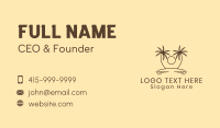 Twin Palm Tree Island Business Card