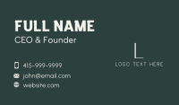 Generic Simple Lettermark Business Card