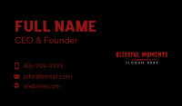 Creepy Horror Wordmark Business Card Image Preview