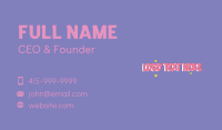 Cute Kiddie Wordmark Business Card