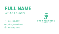 Green Flower Business Card example 2