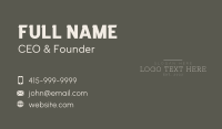 Generic Vintage Company Business Card