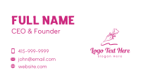 Pink Ribbon Icing Bag Business Card