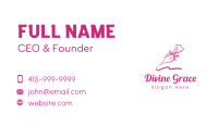 Pink Ribbon Icing Bag Business Card Design