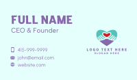 Heart Hand Love Business Card Design