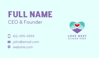 Heart Hand Love Business Card Image Preview