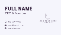 Business Firm Letter L Business Card
