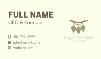 Leaf Branch Macrame Decor Business Card Design