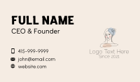 Monoline Woman Stylist Business Card