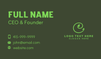 Green Vine Letter C  Business Card