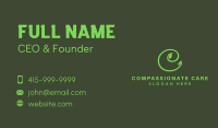 Green Vine Letter C  Business Card Image Preview